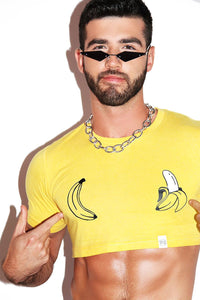 Bananas Pasties Extreme Crop Tee- Yellow