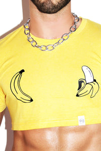 Bananas Pasties Extreme Crop Tee- Yellow