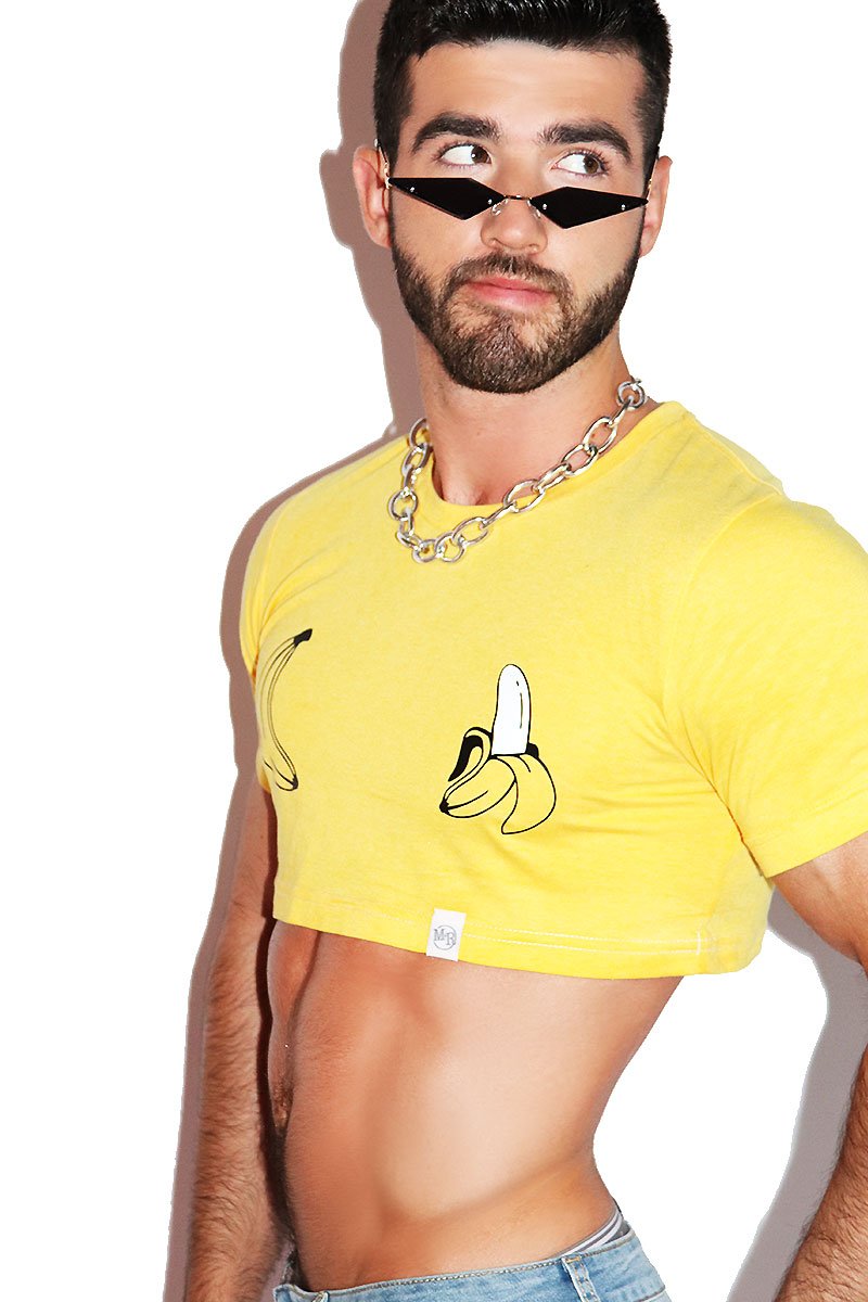 Bananas Pasties Extreme Crop Tee- Yellow