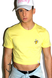 Banana Patch Crop Tee-Yellow