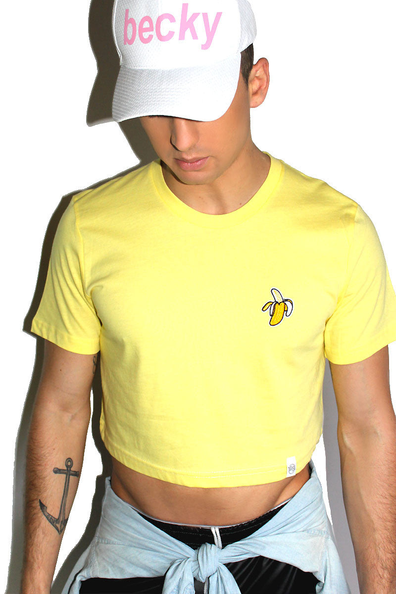Banana Patch Crop Tee-Yellow