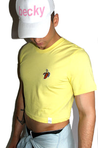 Banana Patch Crop Tee-Yellow