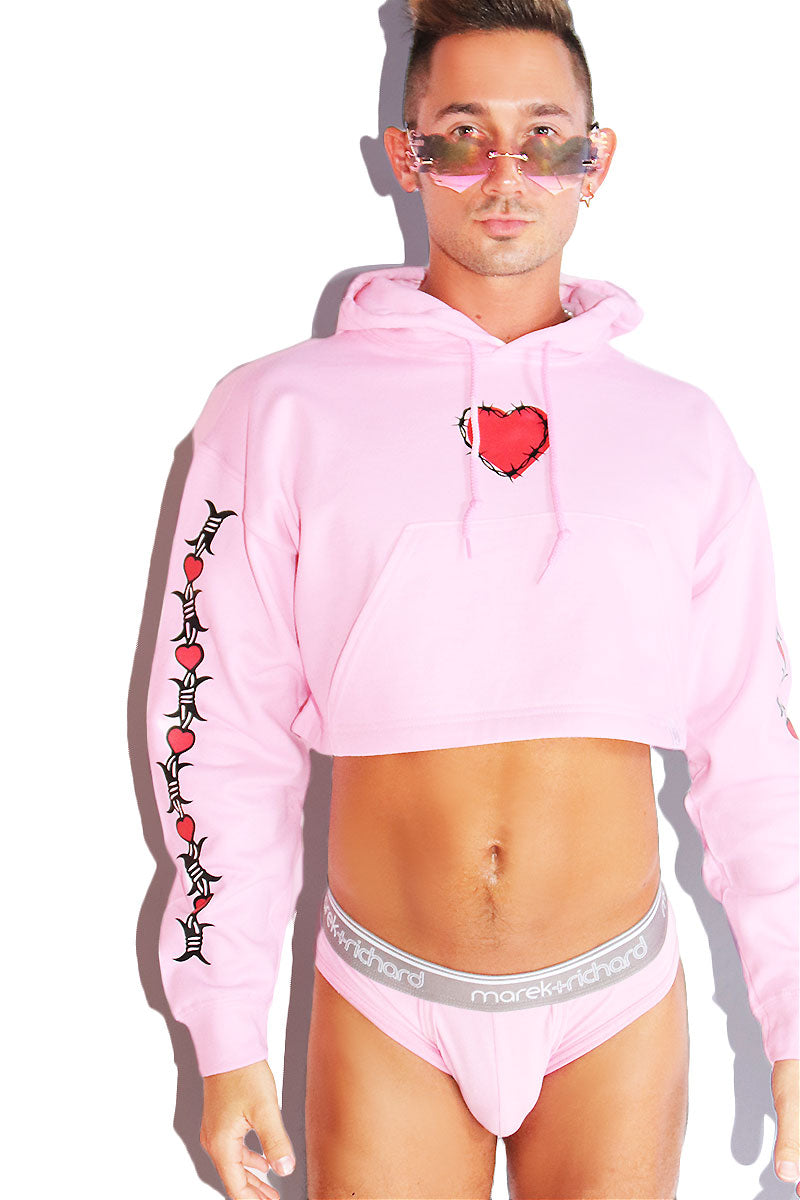 Tough Love Long Sleeve Hoodie- Pink