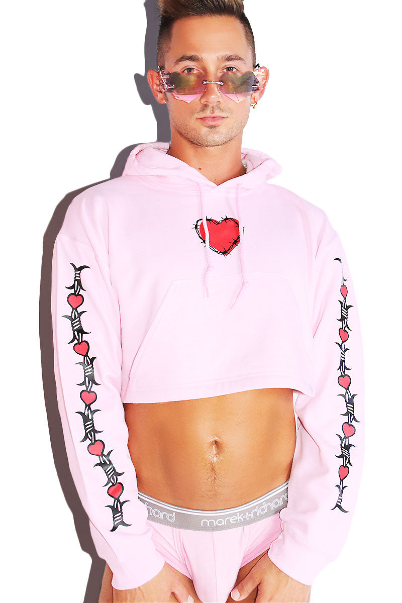 Tough Love Long Sleeve Hoodie- Pink