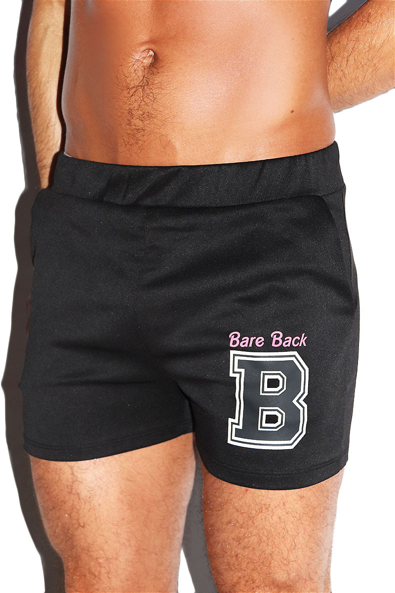 Bare Back Booty Shorts- Black