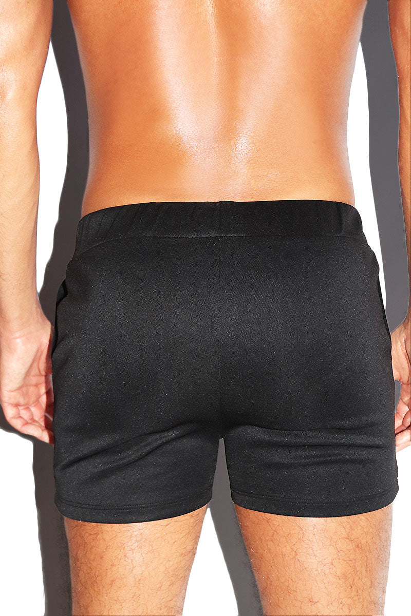 Bare Back Booty Shorts- Black