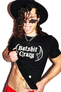 Batshit Crazy Tee-Black