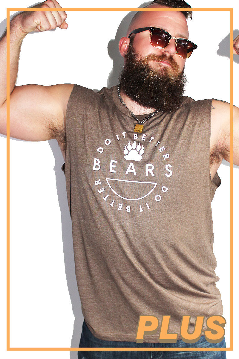 PLUS: Bears Do It Better Sleeveless Tee - Brown