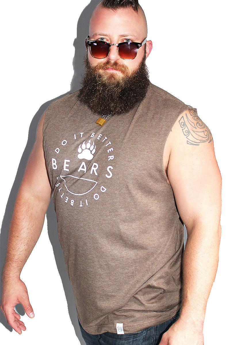 PLUS: Bears Do It Better Sleeveless Tee - Brown