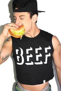 BEEF Crop Tank-Black