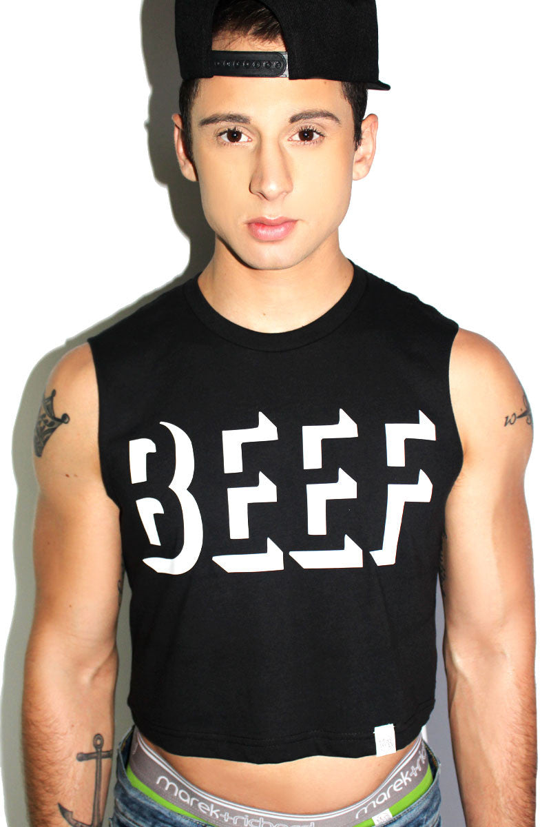 BEEF Crop Tank-Black