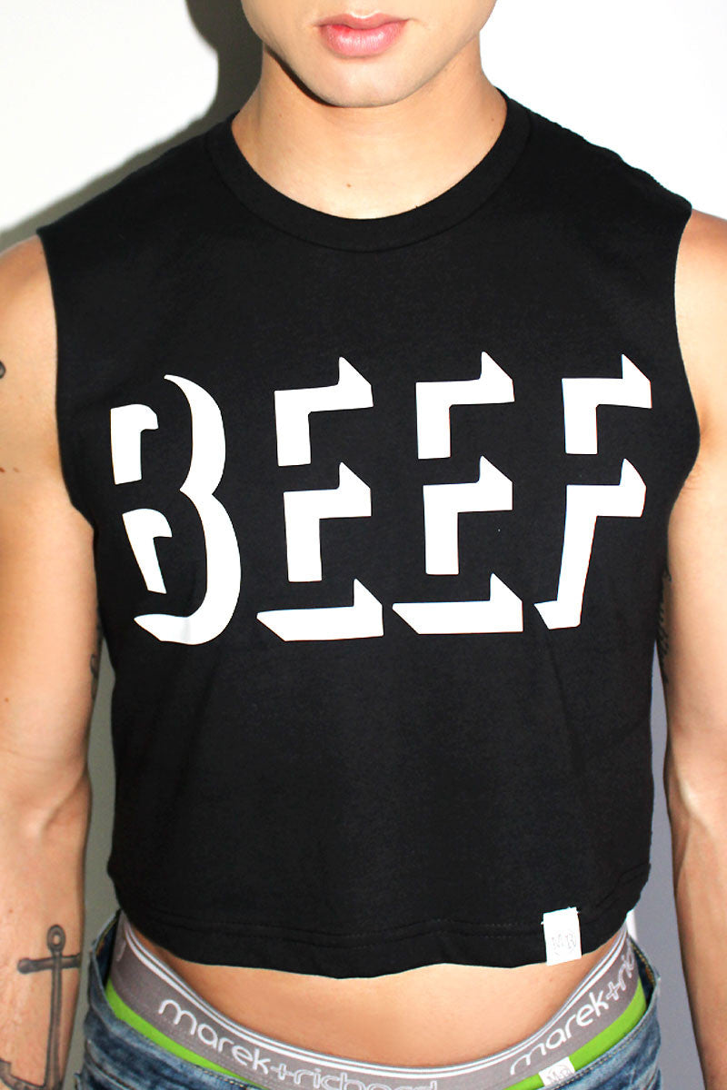 BEEF Crop Tank-Black