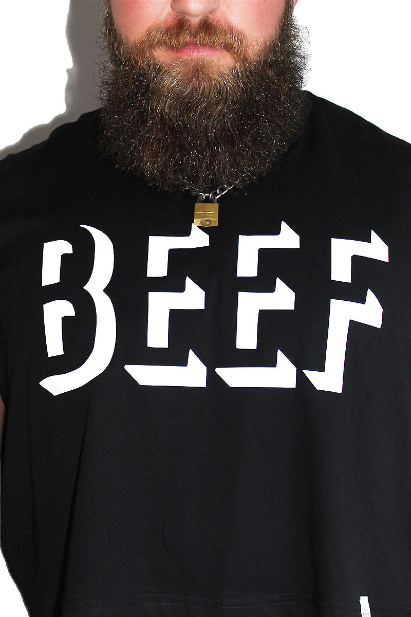 PLUS: BEEF Crop Tank-Black