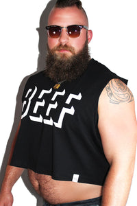 PLUS: BEEF Crop Tank-Black