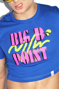 Big D Point Crop Tee-Royal Blue