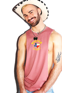 Bigger In Texas Low Armhole Tank- Mauve