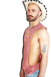 Bigger In Texas Low Armhole Tank- Mauve