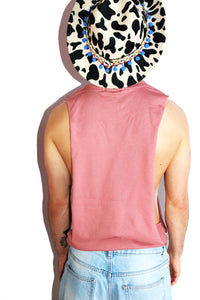 Bigger In Texas Low Armhole Tank- Mauve
