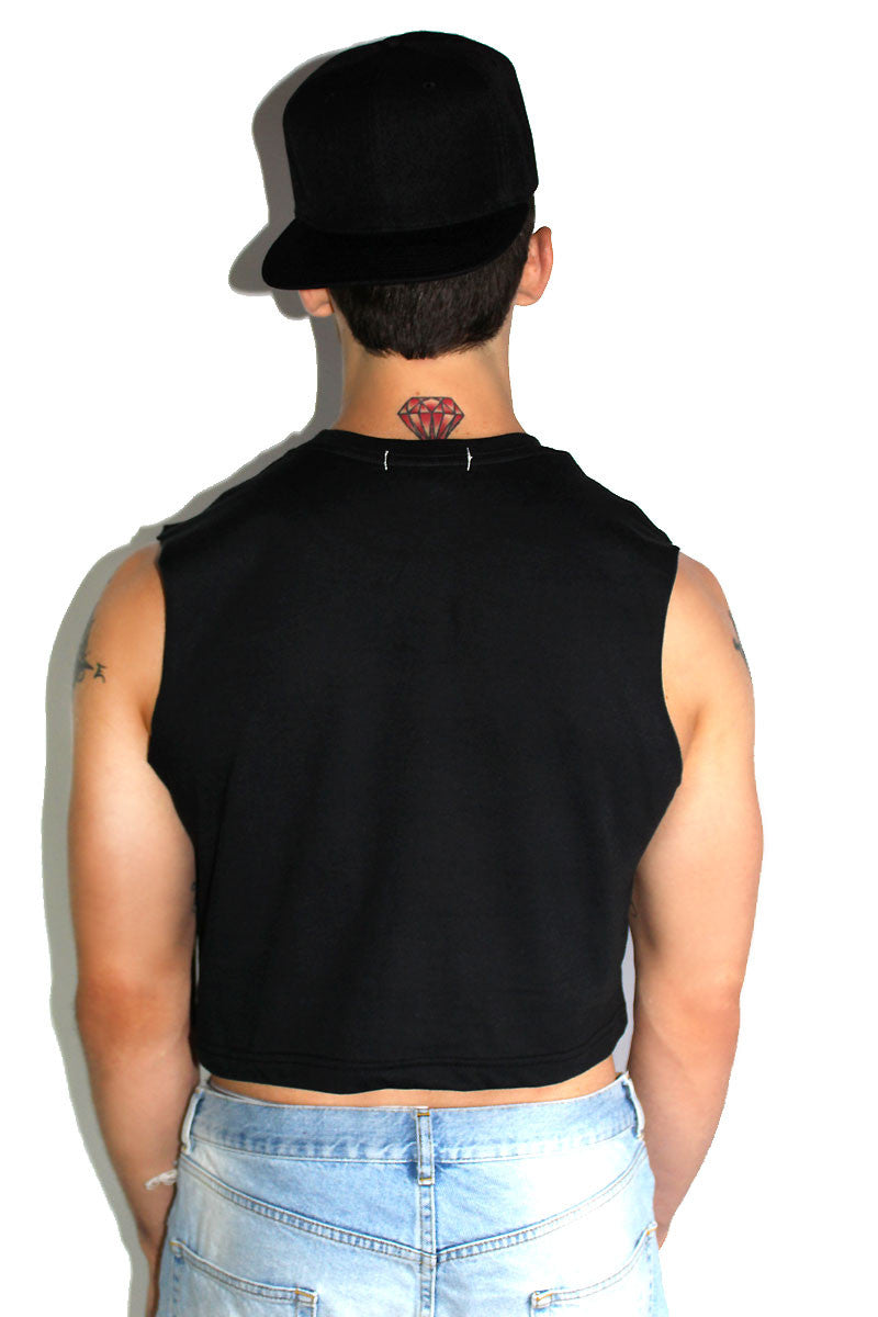 Core Crop Tank-Black