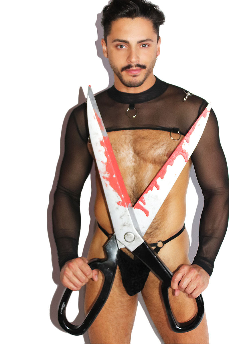 Edward Mesh Extra Tight Sleeve Harness- Black