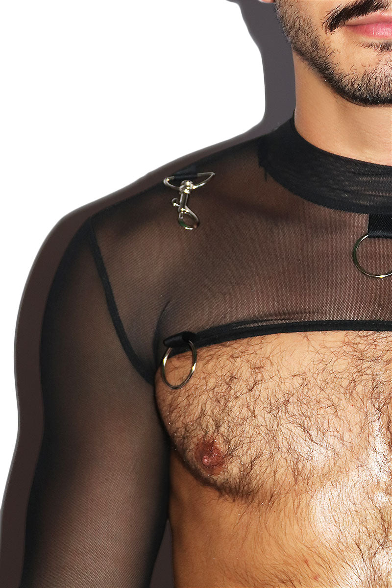 Edward Mesh Extra Tight Sleeve Harness- Black