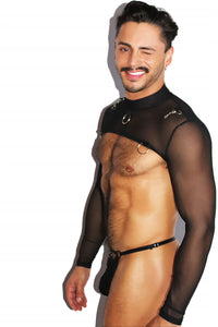 Edward Mesh Extra Tight Sleeve Harness- Black