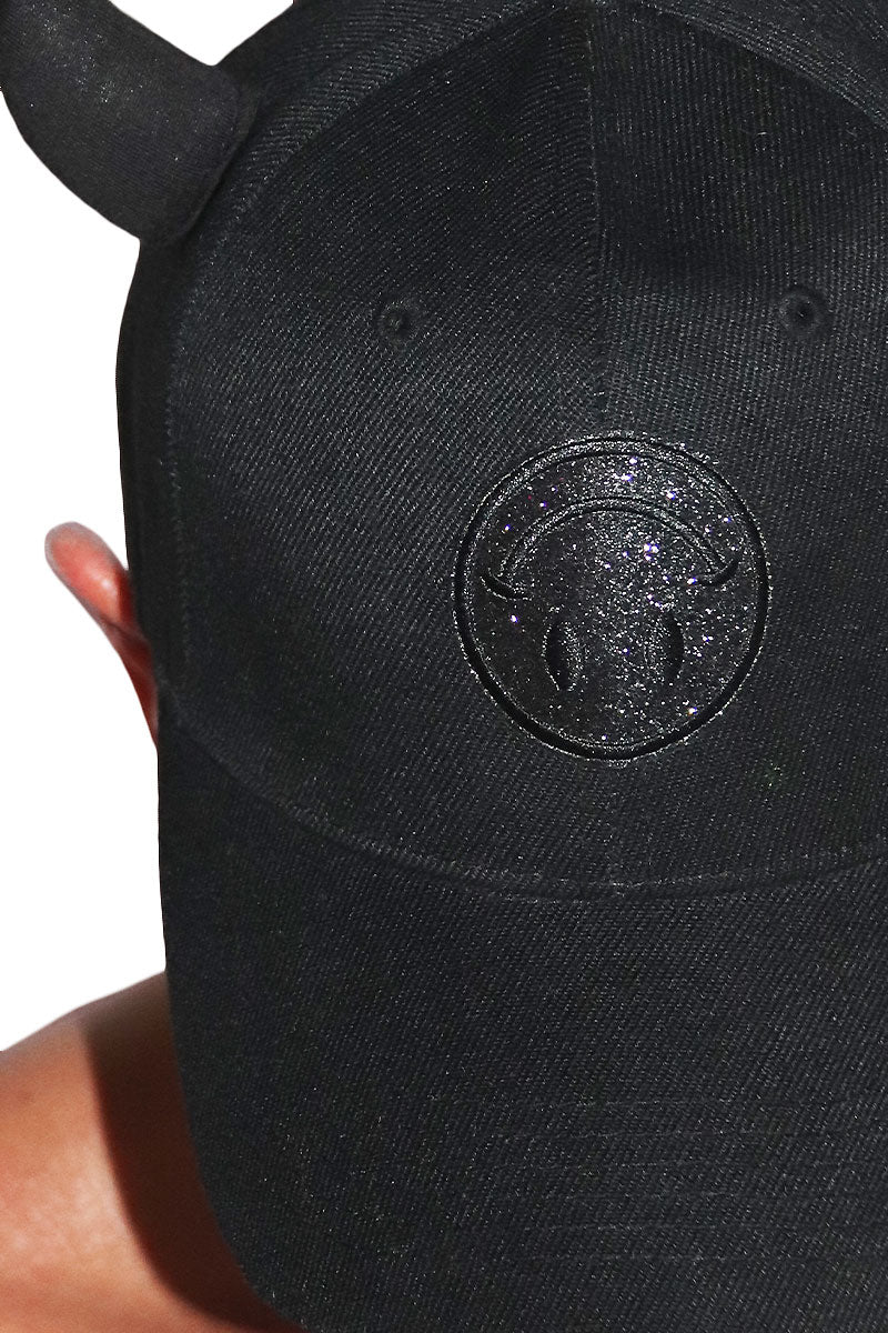 Upside Down Satanic Horns Dad Hat -Black