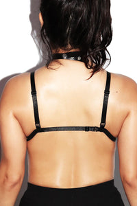 Elastic Bralette Harness- Black