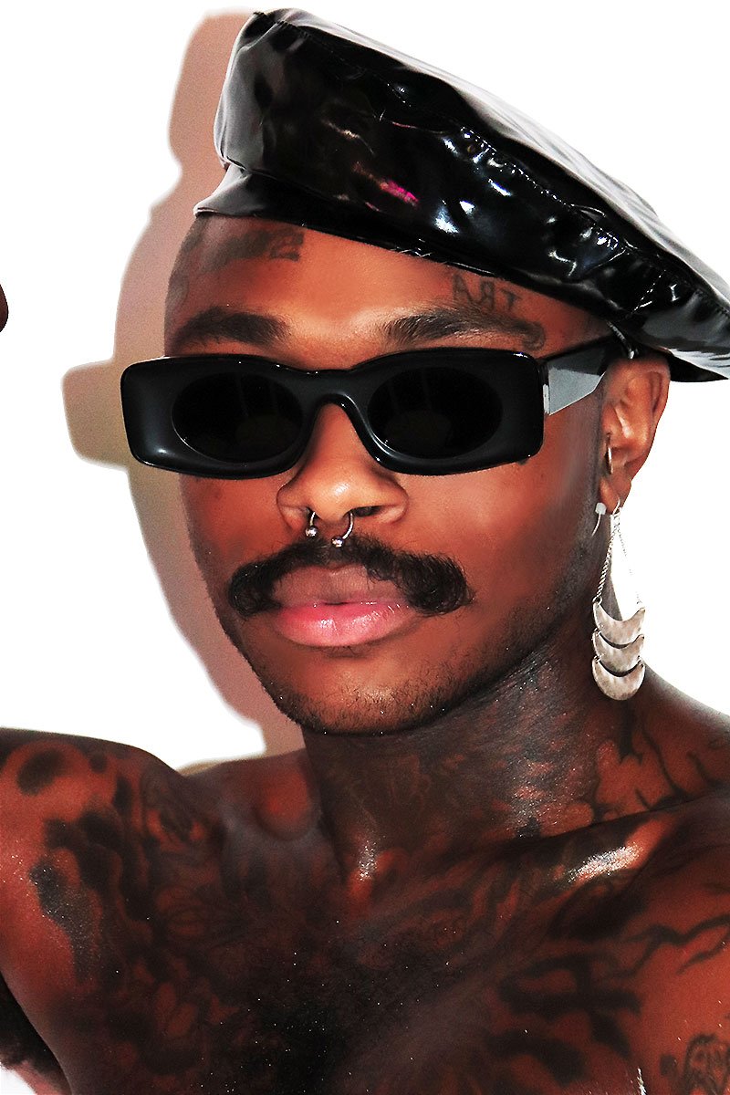 Cinema Round Sunglasses-Black