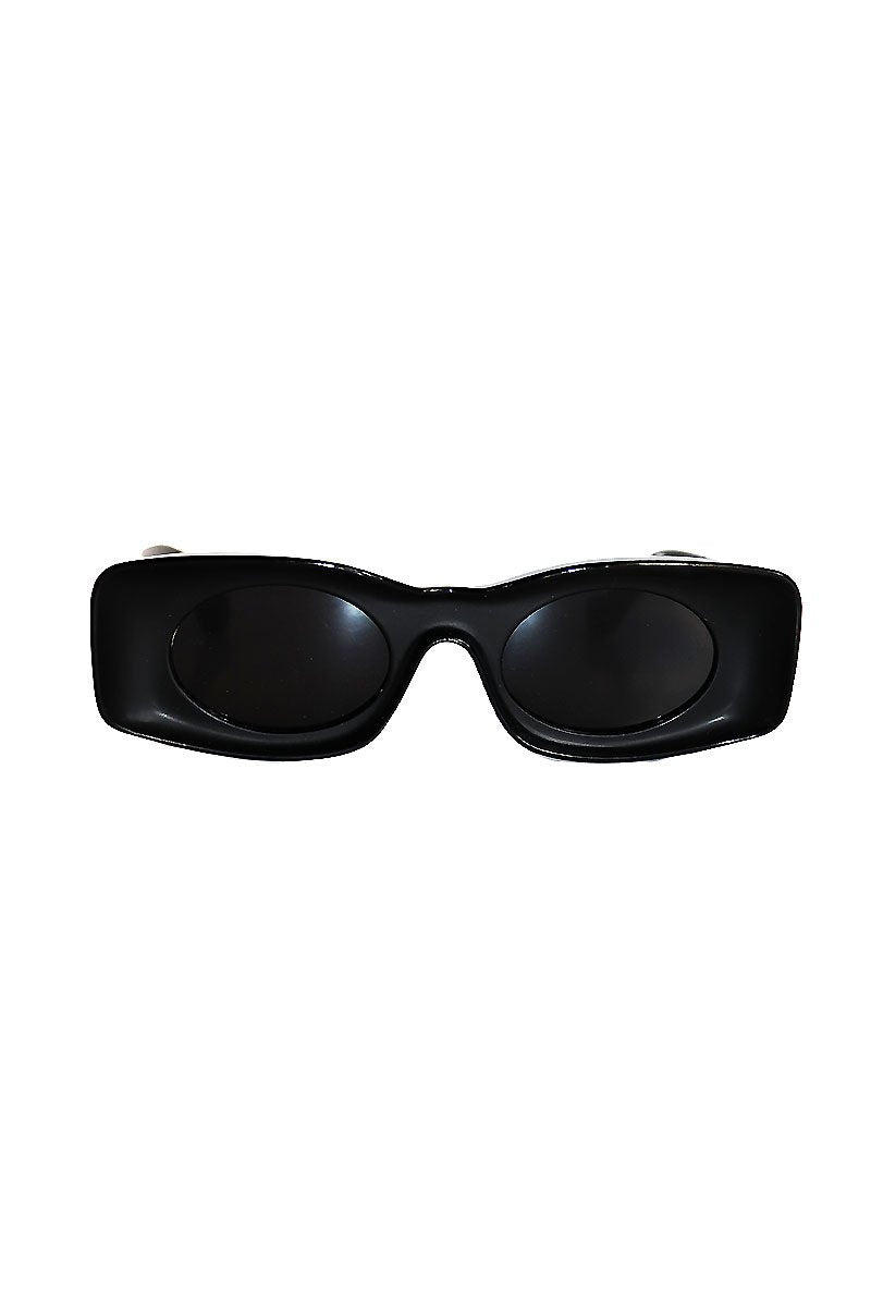 Cinema Round Sunglasses-Black