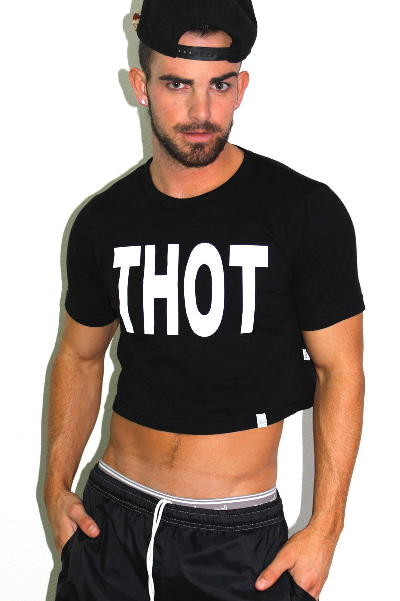 THOT Crop Tee- Black