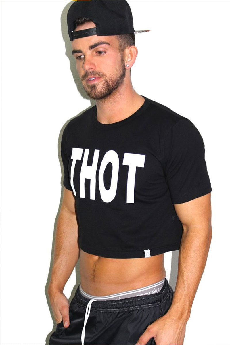 THOT Crop Tee- Black
