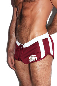 Down Daddy Booty Shorts- Burgandy