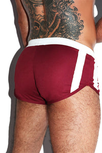 Down Daddy Booty Shorts- Burgandy