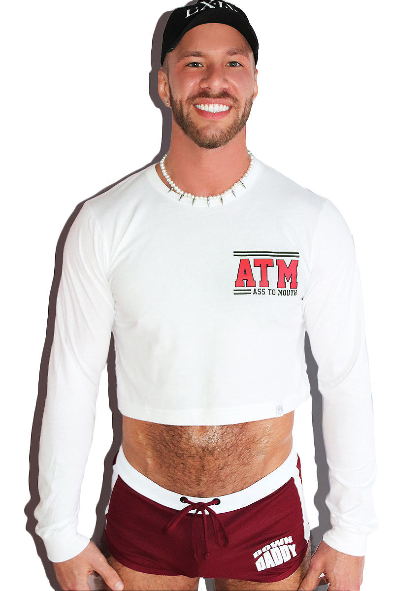 Ass To Mouth Long Sleeve Crop Tee-White – Marek+Richard