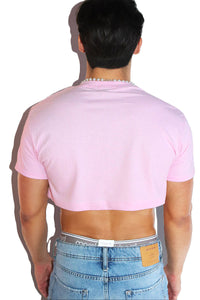 Drill My Hole Extreme Crop Tee-Pink