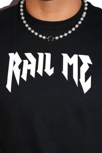 Rail Me Sleeveless Tee-Black