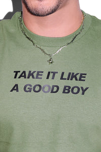 Like A Good Boy Extreme Crop Tank-Army