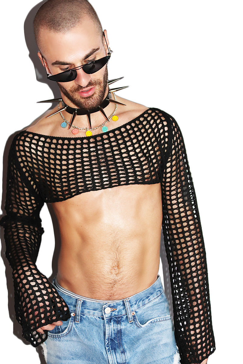 Fishnet extreme cheap crop top