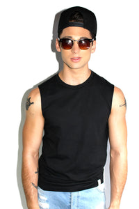 Core Sleeveless Tee-Black