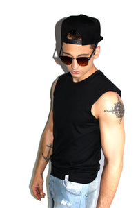 Core Sleeveless Tee-Black