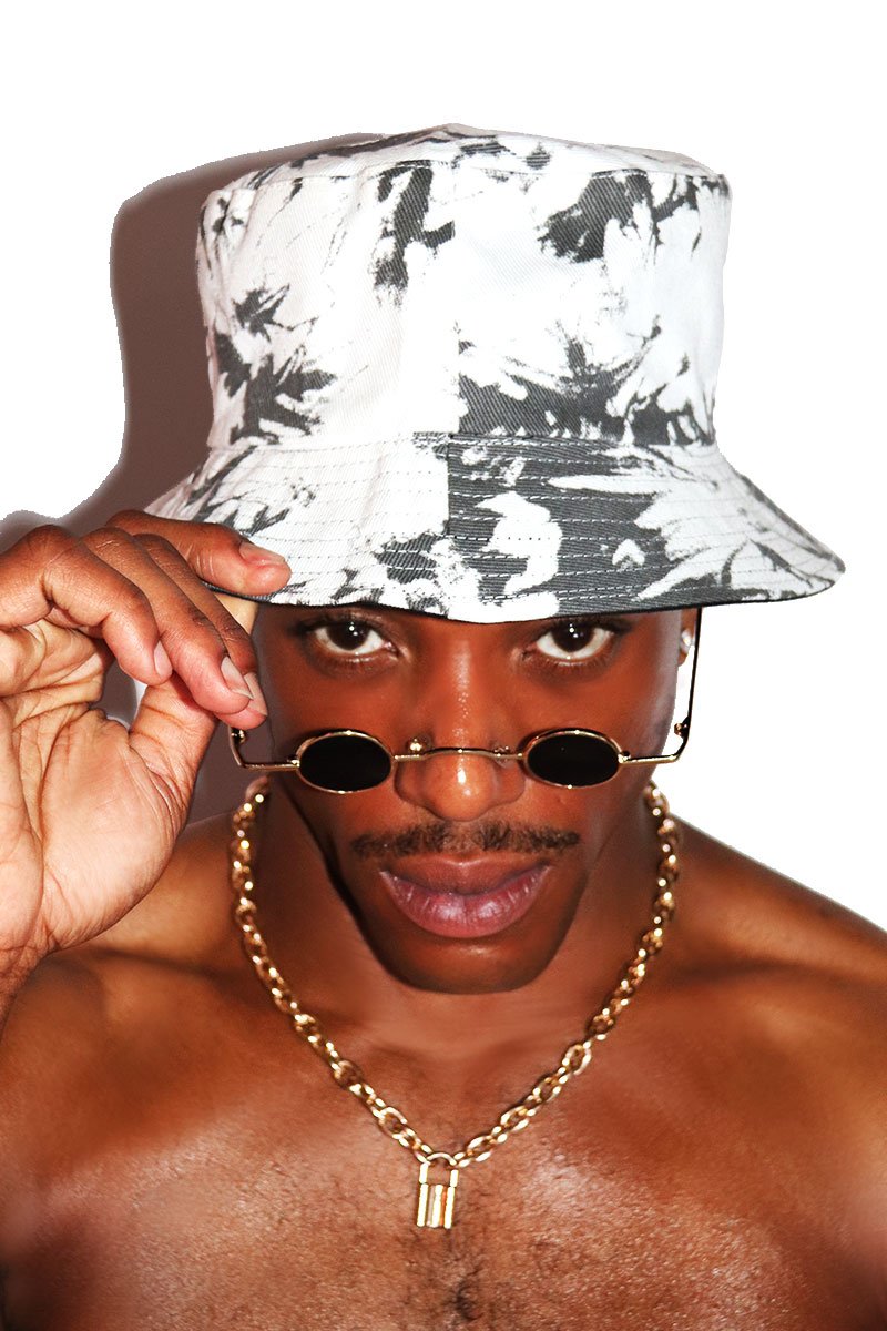 Grunge Tye Dye Bucket Hat - Black