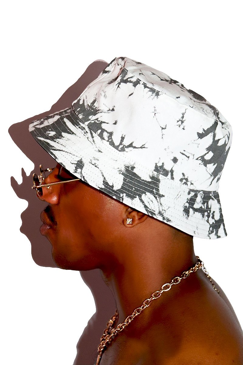 Grunge Tye Dye Bucket Hat - Black