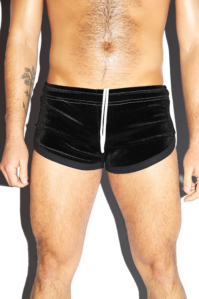 Velvet hot sale running shorts