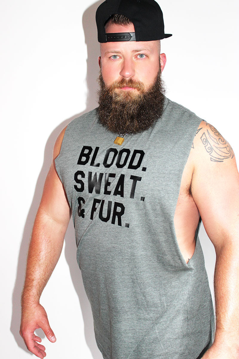 PLUS: Blood. Sweat. & Fur. Shredder Tank - Charcoal
