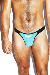 Colorblock Thong- Sky Blue