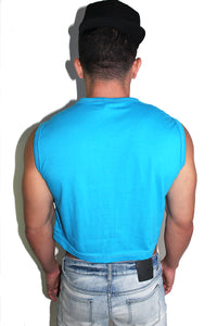 Core Crop Tank- Blue