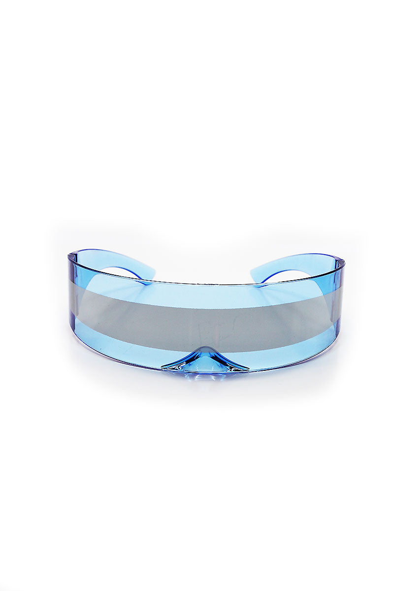 Blue Clear – Marek+Richard Mono Sunglasses- Stripe