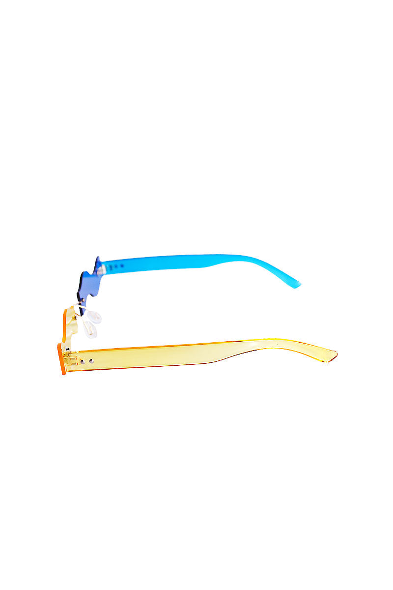 Wavy Peepers Acrylic Sunglasses- Blue