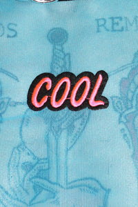 Cool Mesh Extreme Crop Tee- Blue